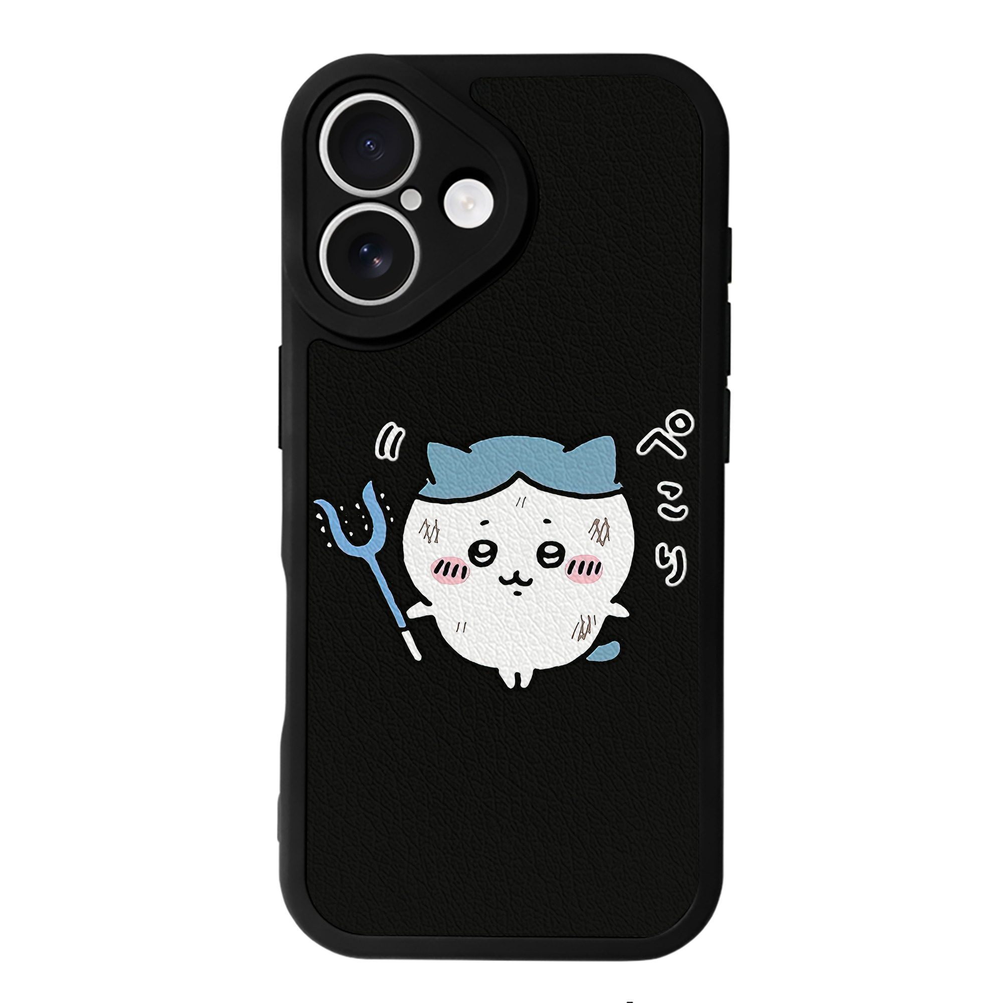 （画像用） ちいかわ ハチワレ Chii-kawa hachiware 【iPhone 16シリーズ対応】シリコンスマホケース（レザー調） 材質：シリコン
